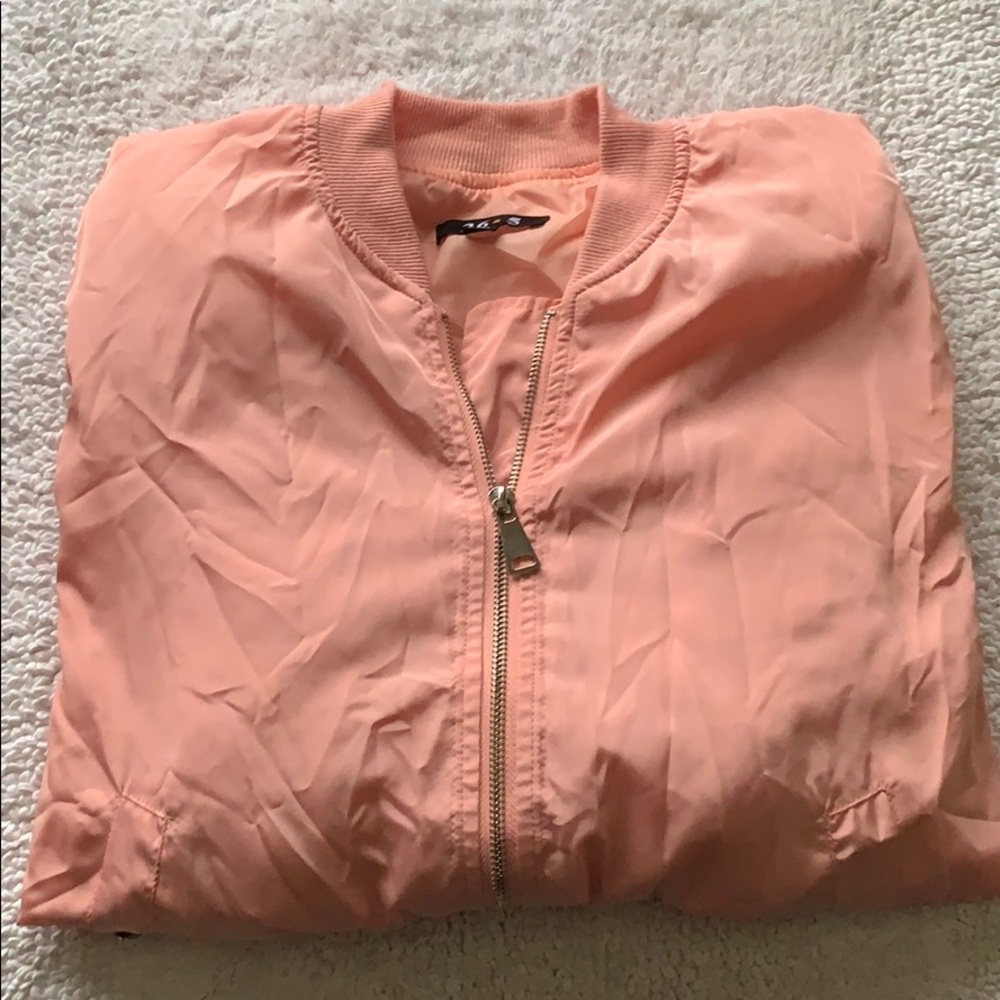 Pink bomber jacket